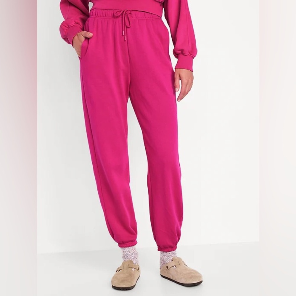 Sweat SET - TOP AND BOTTOMS! Hot Pink hoodie and jogger pants